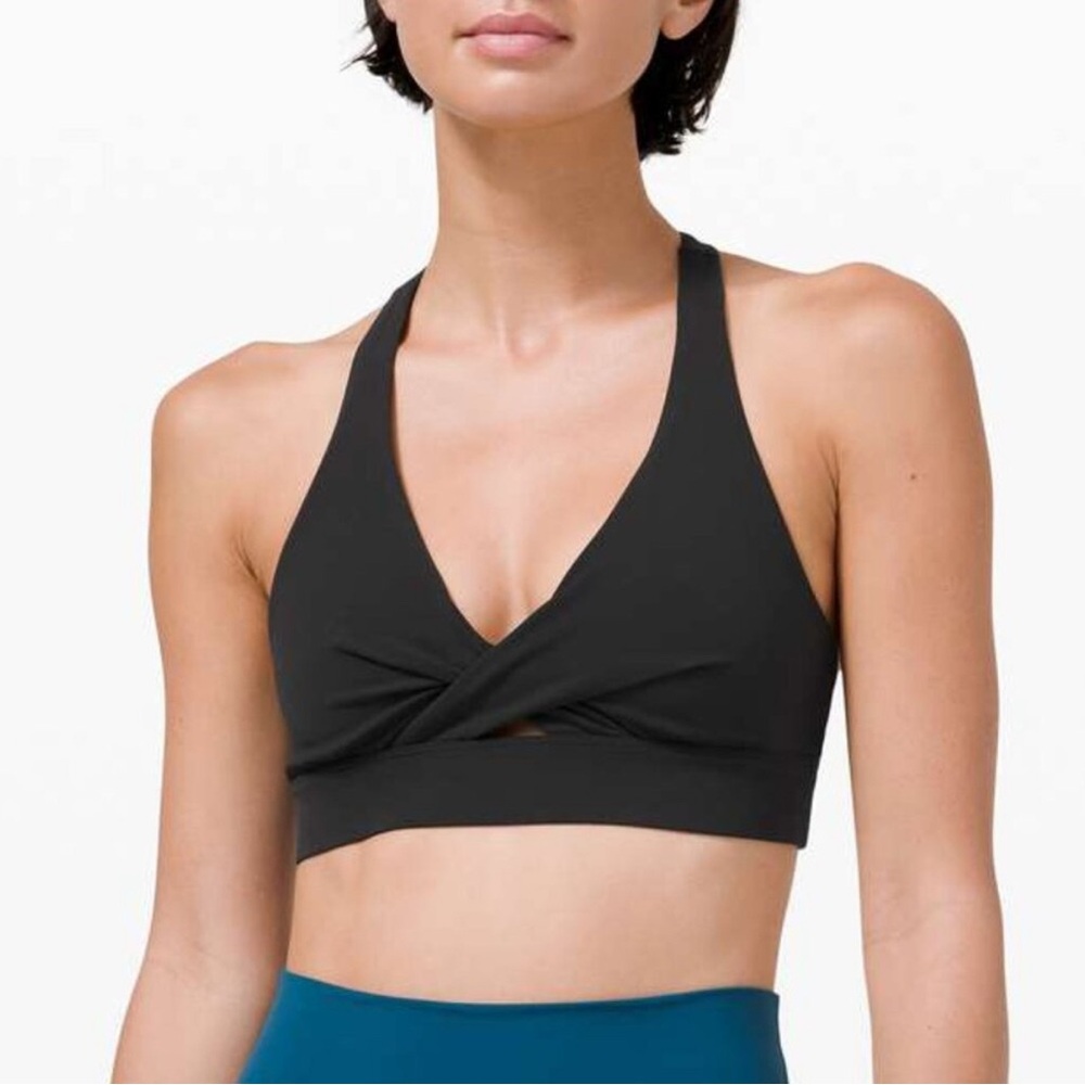 Lululemon Athletica Black Cross-Front Sports Bra